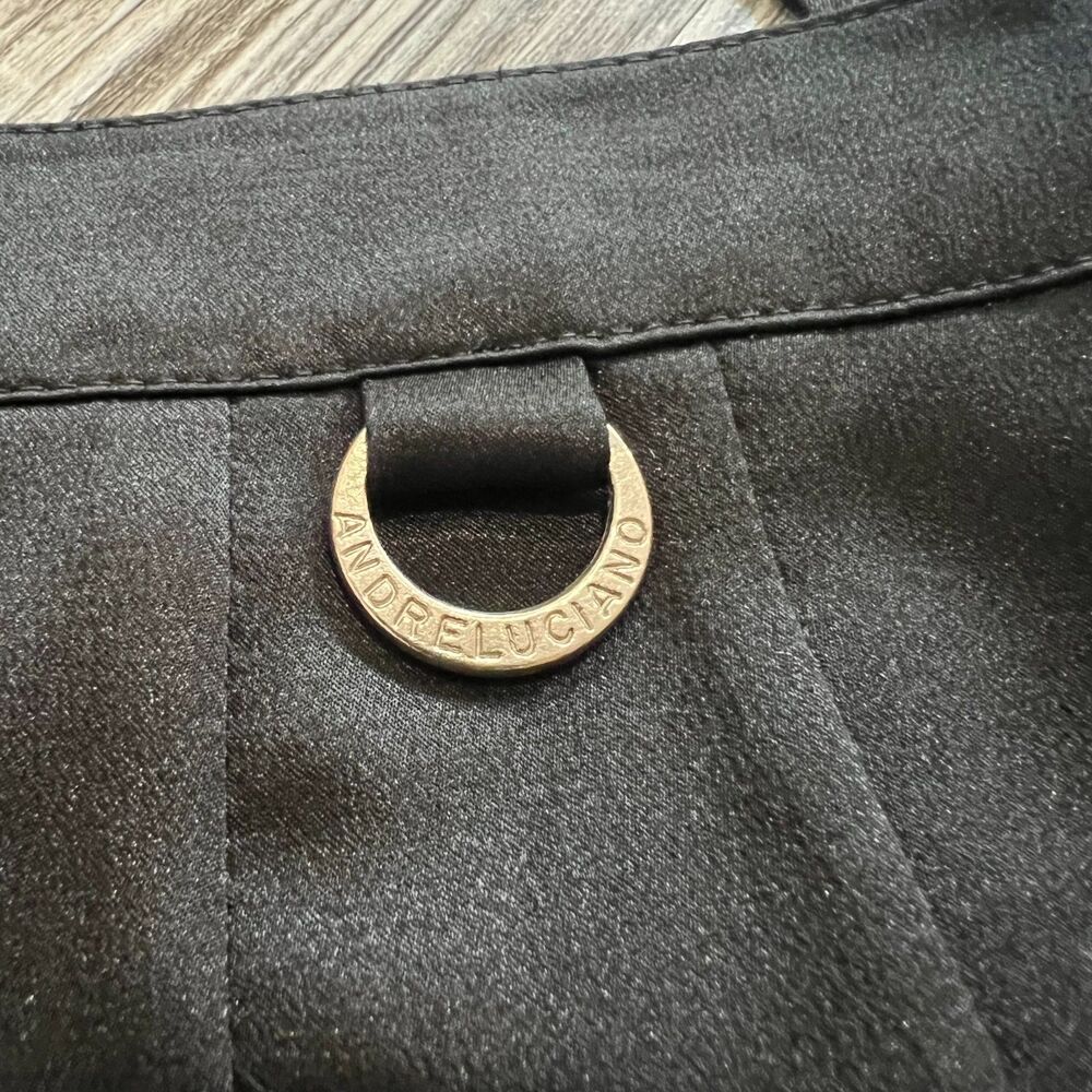 Andre Luciano Black Satin Pencil Skirt 70–98 - Picture 5 of 7